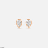 1 Carat Crystal Drop Earrings 14K White Gold