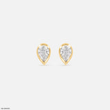 1 Carat Crystal Drop Earrings 9K Rose Gold
