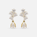 2 Carat Pear Drop Stella Earrings 14K White Gold