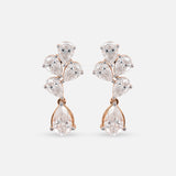 2 Carat Pear Drop Stella Earrings 14K White Gold