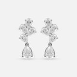 2 Carat Pear Drop Stella Earrings 14K White Gold