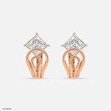 Overlapping Diamond Hoops 14K Rose Gold