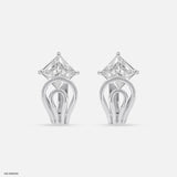 Overlapping Diamond Hoops 18K Yellow Gold