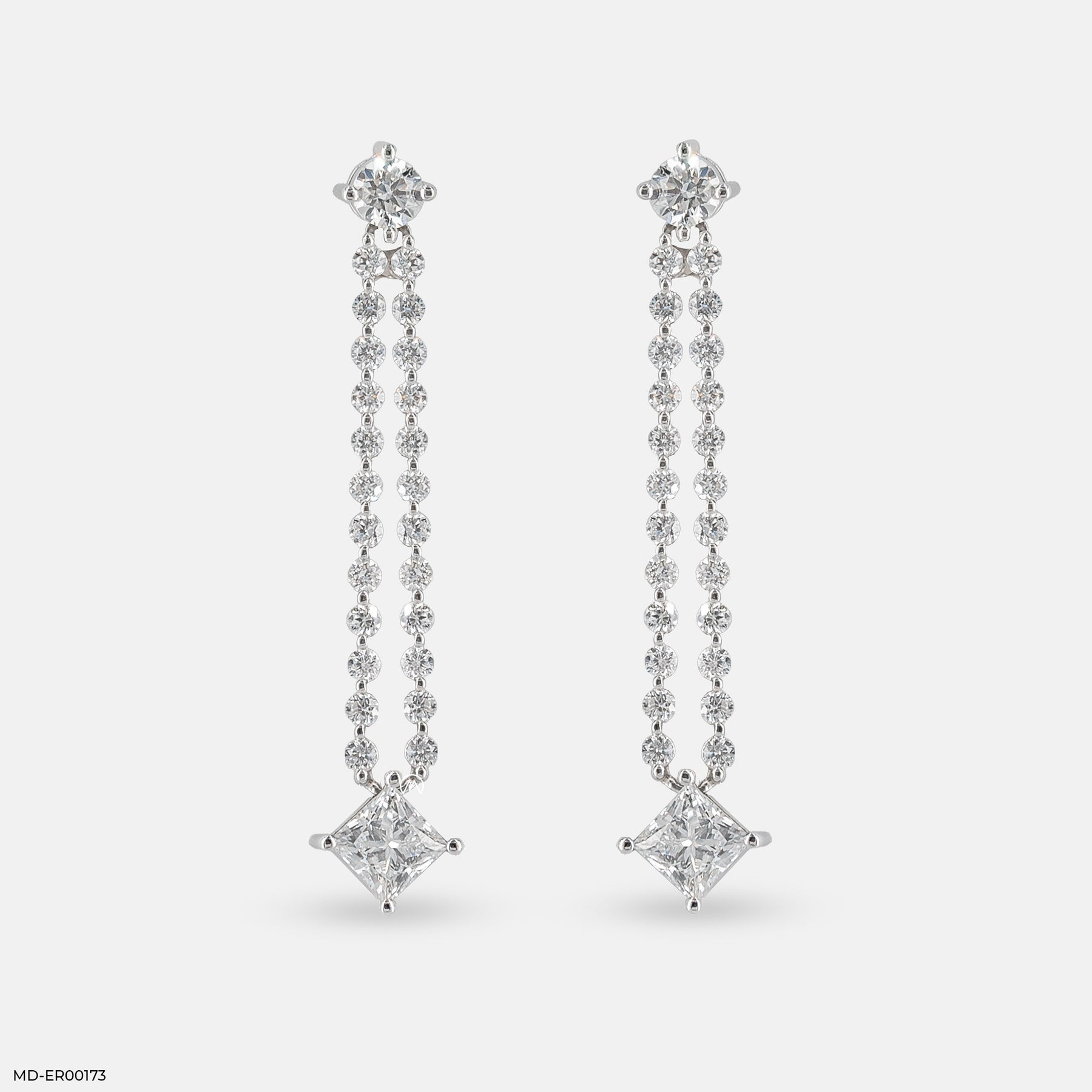Doozie Diamond Earrings 18K Yellow Gold