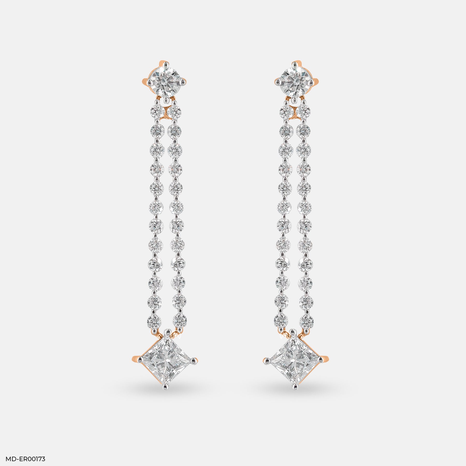 Doozie Diamond Earrings 18K Yellow Gold