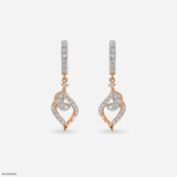 0.5 Carat Leafy Glorious Lab Diamond Earrings 14K Rose Gold