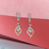 0.5 Carat Leafy Glorious Lab Diamond Earrings 14K Rose Gold