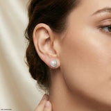 0.25 Carat Grace of Pearl Lab Diamond Earrings 14K White Gold