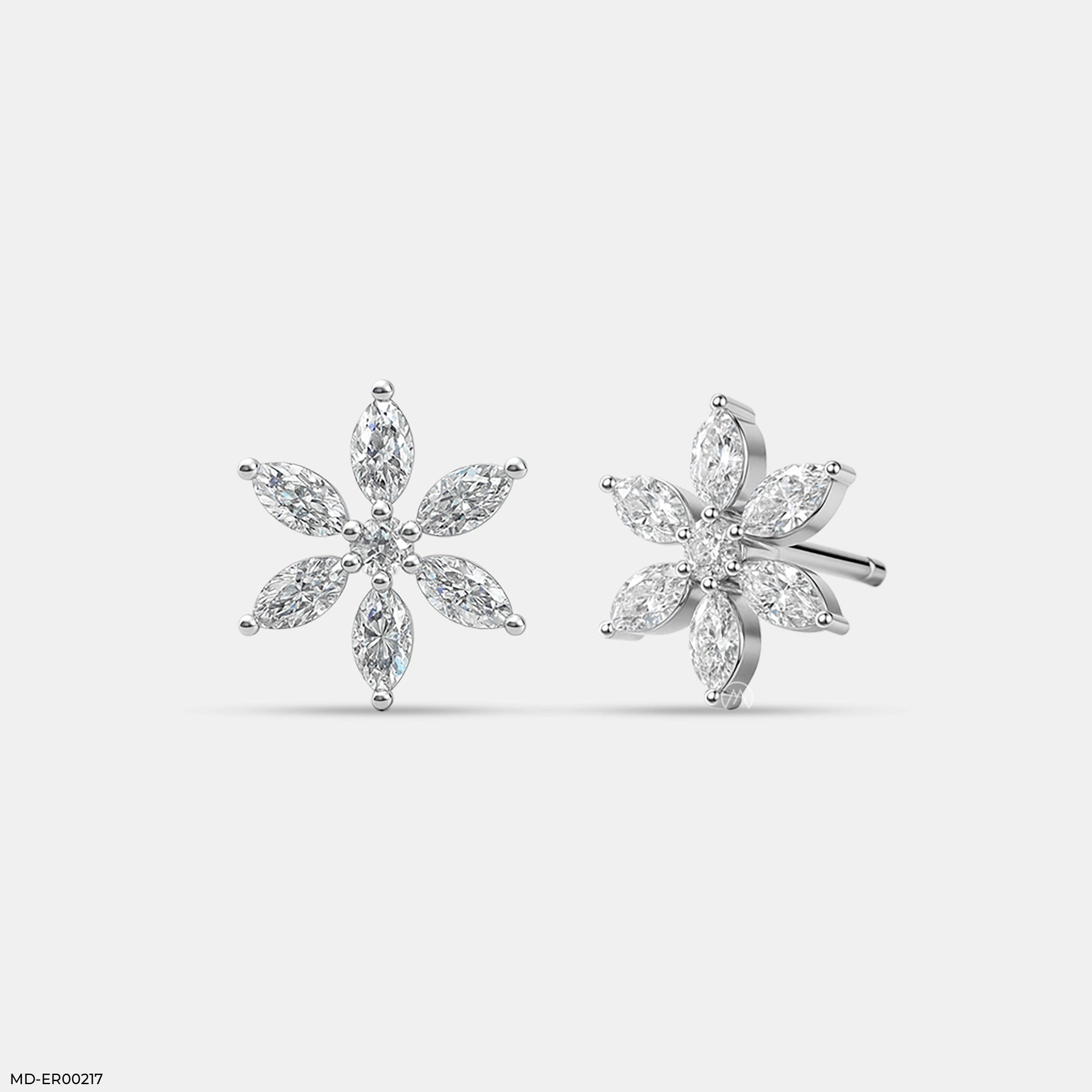 The Marquise Blossom Earrings Platinum 950