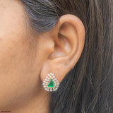 Forest Spark Earrings 14K White Gold