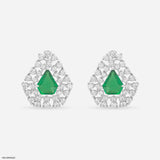 Forest Spark Earrings 14K White Gold
