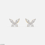 0.20 Carat Butterfly Glow Lab Diamond Earrings 14K Yellow Gold