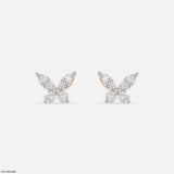 Butterfly Glow Earrings 9K Rose Gold