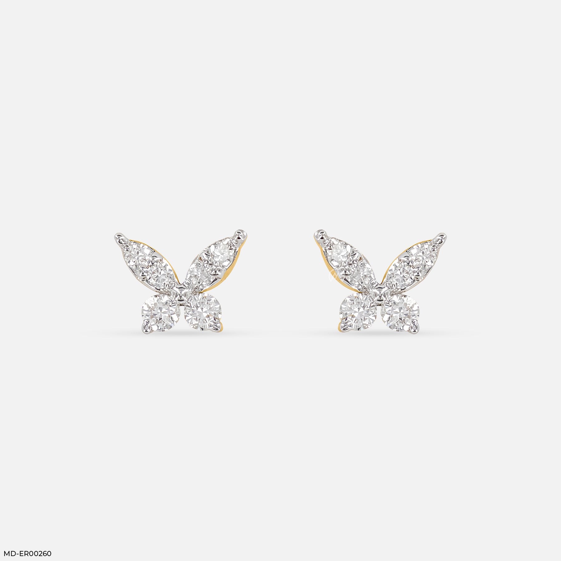 Butterfly Glow Earrings 14K Yellow Gold