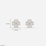 0.5 Carat Lucky Clover Lab Diamond Earrings 14K Rose Gold