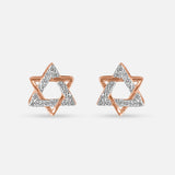 Star Stud Earrings 14K Yellow Gold