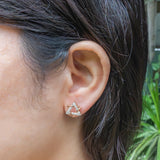 Star Stud Earrings 14K Yellow Gold