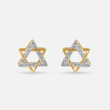 Star Stud Earrings 14K Yellow Gold