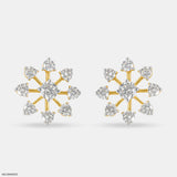 Snow Flake Earrings 9K Yellow Gold