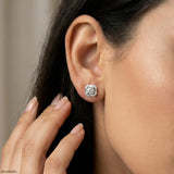 1 Carat Solitaire Eternal Spark Earrings 9K Rose Gold