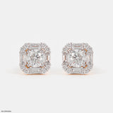 1 Carat Solitaire Eternal Spark Earrings 14K Rose Gold