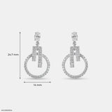 1.15 Carat Elegant Duality Lab Diamond Earrings 14K White Gold