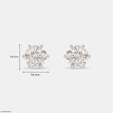 2 Carat Round Classic Solitaire Stud Lab Diamond Earrings 14K Yellow Gold