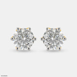2 Carat Round Classic Solitaire Stub 18K Rose Gold