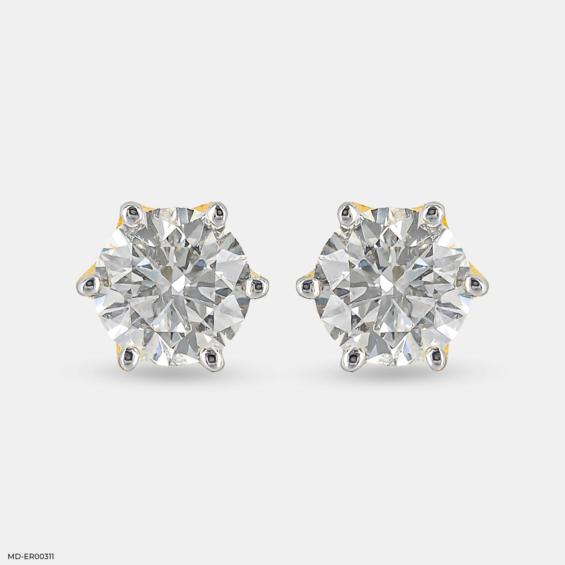 2 Carat Round Classic Solitaire Stub Platinum 950