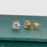 2 Carat Round Classic Solitaire Stub 18K Rose Gold