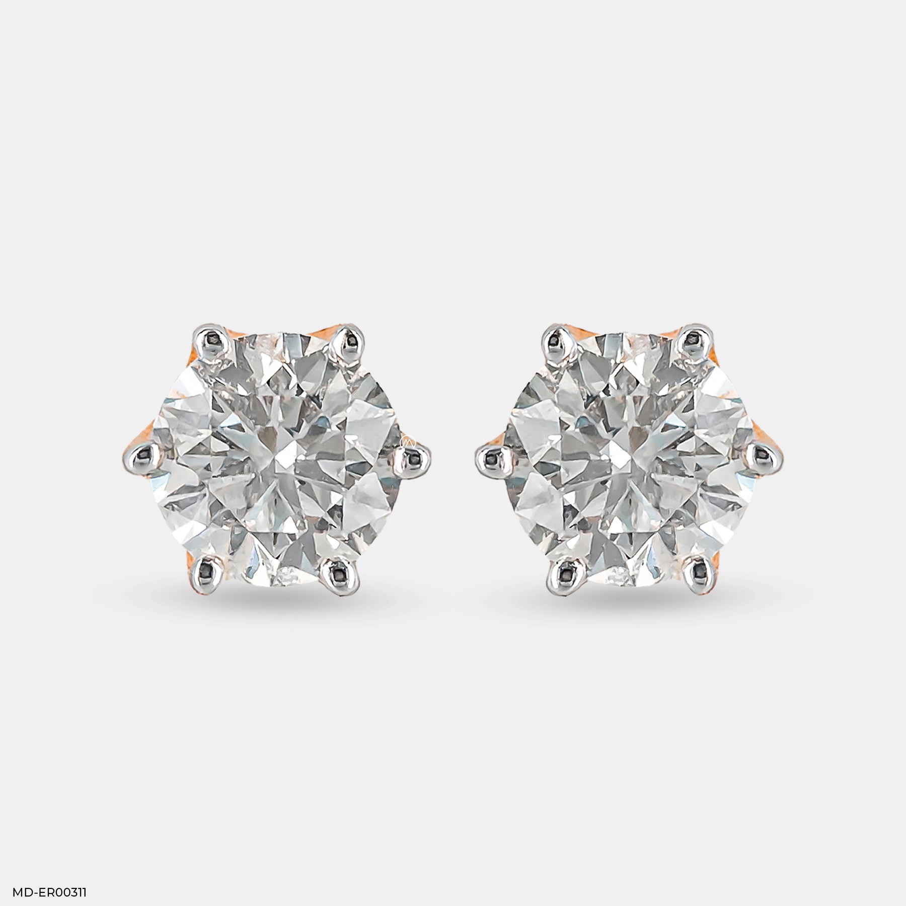 2 Carat Round Classic Solitaire Stub Platinum 950