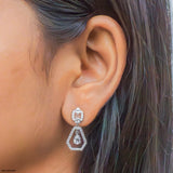 Opulent Glow Diamond Earrings 14K White Gold