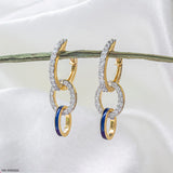 0.75 Carat Glistening Beauty Lab Diamond Earrings 14K Yellow Gold