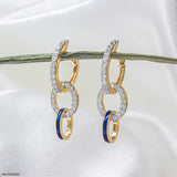 0.75 Carat Glistening Beauty Lab Diamond Earrings 14K Yellow Gold