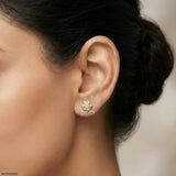 0.28 Carat StarFlower Glow Lab Diamond Earrings 9K Yellow Gold
