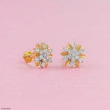 0.28 Carat StarFlower Glow Lab Diamond Earrings 9K Yellow Gold