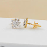 0.5 Carat Cosmic Bloom Lab Diamond Studs 14K Yellow Gold