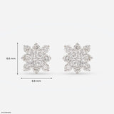 0.5 Carat Cosmic Bloom Lab Diamond Studs 14K Yellow Gold