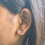 0.15 Carat Trinity Sparkle Lab Diamond Studs 14K Rose Gold