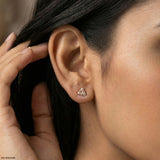 0.15 Carat Trinity Sparkle Lab Diamond Studs 14K Rose Gold