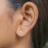 Mini Spark Earrings 14K White Gold