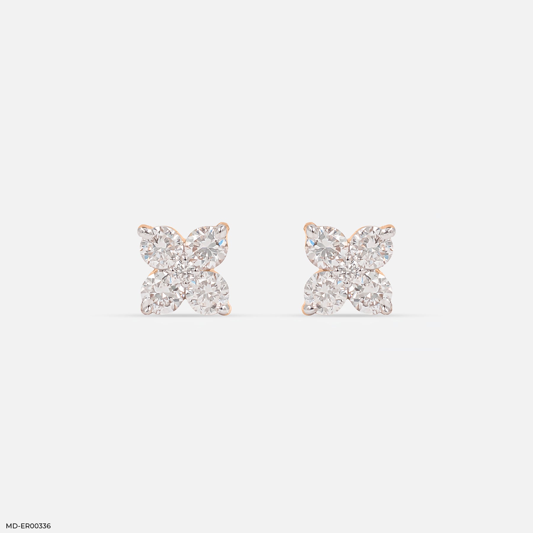 Mini Spark Earrings 14K White Gold