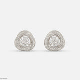 1.35 Carat Stellar Whirlwind Lab Diamond Studs 14K White Gold
