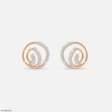 0.20 Carat Celestial Spiral Lab Diamond Earrings 14K Rose Gold