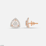 0.65 Carat TriGrace Lab Diamond Studs 14K Rose Gold