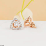 0.65 Carat TriGrace Lab Diamond Studs 14K Rose Gold