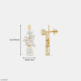 2.95 Multi Fancy Shape Detachable Diamond Earrings 14K Yellow Gold