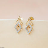 0.35 Carat Wing Lab Diamond Stud 14K Yellow Gold