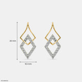 0.35 Carat Wing Lab Diamond Stud 14K Yellow Gold