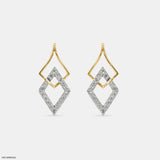 0.35 Carat Wing Lab Diamond Stud 14K Yellow Gold